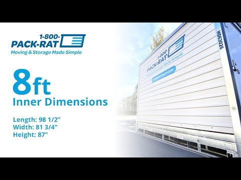 1-800-PACK-RAT 8ft Container Inner Dimensions