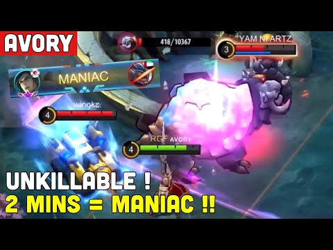 2 MINS = MANIAC !! UNKILLABLE ! - Top Global Leomord - Avory | MLBB