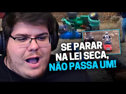 CASIMIRO REAGE: CORRIDA NA LADEIRA COM CARRINHOS DE BRINQUEDO | Cortes do Casimito