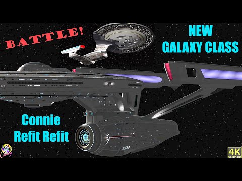 NEW Galaxy Class Valentine VS Connie Refit Refit - BOTH SIDES - Star Trek Ship Battles -