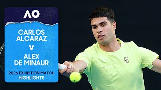 Carlos Alcaraz v Alex De Minaur Exhibition Highlights | Australian Open 2026