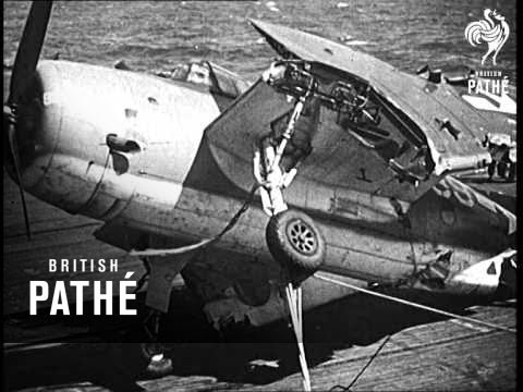 Typhoon Hits Warships Off Japan (1945)