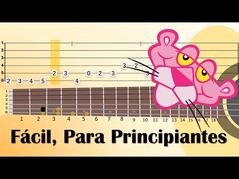 COMO TOCAR La Pantera Rosa en Guitarra Acústica | Tutorial y Tablatura | The Pink Panther Guitar Tab