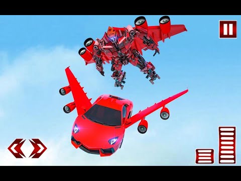 Robot gameplay video 2021 | Flying Car Games - Super Robot Transformation Game | Robot  transformer
