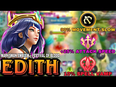 EDITH BEST EMBLEM 🔥🔥 INSANE LIFESTEAL WITH FESTIVAL OF BLOOD!! EDITH BEST BUILD 2023 ~ ZuruPlaysML