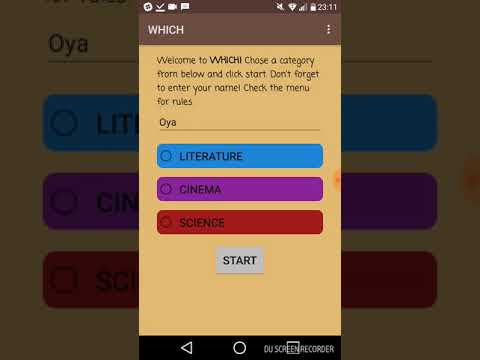 Quiz app(udacity android basics project 3)