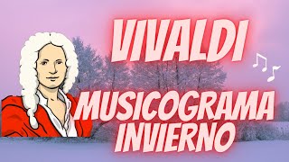 "Invierno Vivaldi" MUSICOGRAMA (incluye LINK para IMPRIMIR ➡ Ficha dibujos para colorear ESUCHANDO)