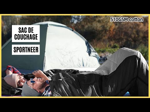 Sac de couchage Sportneer coton 510GSM : mon test complet