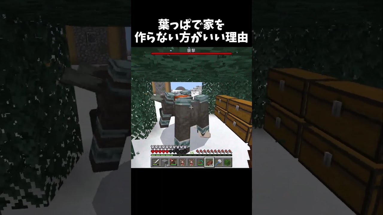 私の家が…#マイクラ​ #マインクラフト​ #minecraft​ #ショート​ #shorts​