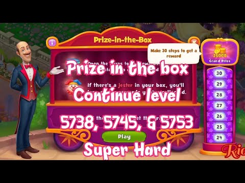 Gardenscapes Prize in the box Continue Super Hard level 5738, 5745, & 5753 ❤️ Gameplay Well Done