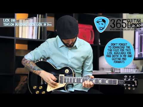 Lick 318/365 - Tension Building Rock Lick in Dm | 365 Guitar Licks Project