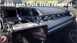 10th Gen Honda Civic interior trim removal