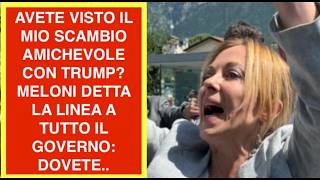 AVETE VISTO IL MIO SCAMBIO AMICHEVOLE CON TRUMP? MELONI DETTA LA LINEA A TUTTO IL GOVERNO: DOVETE..