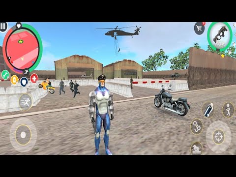 Rope Hero vice Town #34 - military base Helicopter VS Helicopter Fight - Android Gameplay