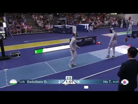 World Championships 2023 SMF - L64 - Doniyor Sadullaev UZB v Ha Taegyu KOR
