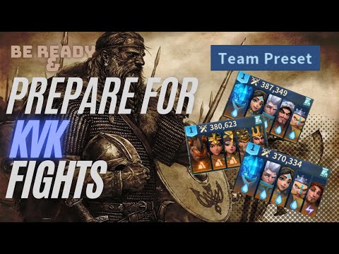 Preparing my Team Presets for KVK fights!