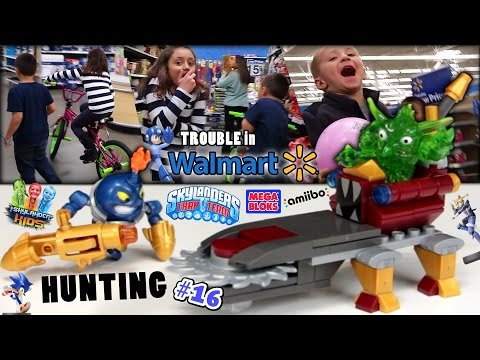 Trouble Makers in Walmart! Mega Bloks Shrednaught | Lexi's New Bike! (Barely Skylanders Hunting #16) Video