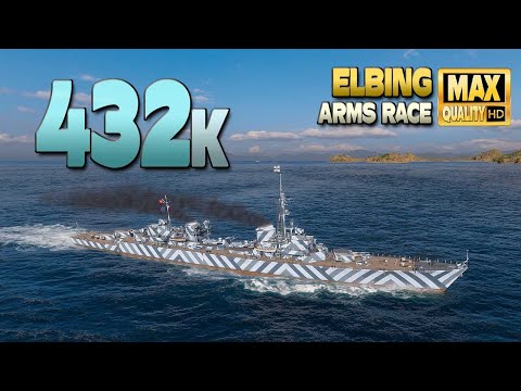 Destroyer Elbing: Huge 430000 in Arms race modus - World of Warships
