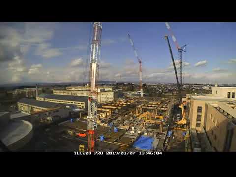 富山県立大学 新校舎建設風景（2018/1/4～2019/7/4 タイムラプス動画）