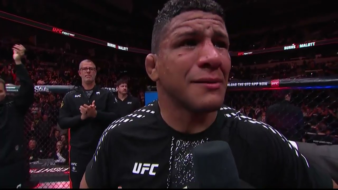 #UFCWinnipeg Gilbert Burns se Retira