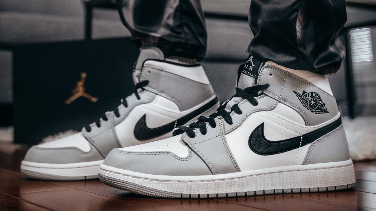 1K GIVEAWAY + JORDAN 1 MID 'LIGHT SMOKE GREY' REVIEW & ON FEET