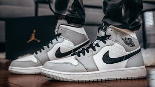 1K GIVEAWAY + JORDAN 1 MID 'LIGHT SMOKE GREY' REVIEW & ON FEET