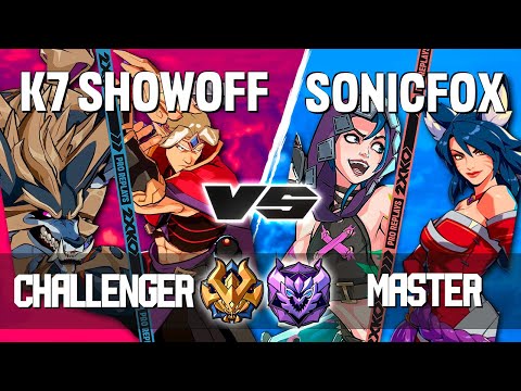 2XKO ▰ K7 SHOWOFF (Yasuo-Warwick) vs SONICFOX (Jinx-Ahri) ▰ 2XKO Pro level replays