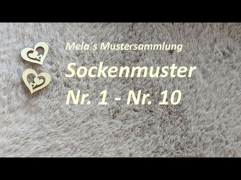 10 Sockenmuster Nr. 1 - Nr. 10