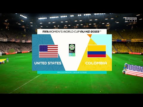 USA vs. Colombia | FIFA 23 Gameplay Women's World Cup 2023 | Group Stage [4K 60FPS]