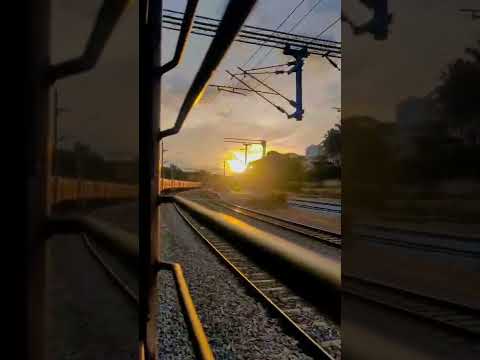 || Sunset view with train status ||