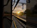 Sunset View With Train Status