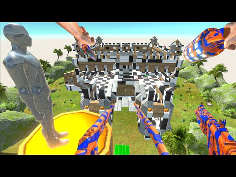 FPS AVATAR VS FACTIONS SIEGE IN THE CASTLE OF DOOM-Animal Revolt Battle Simulator