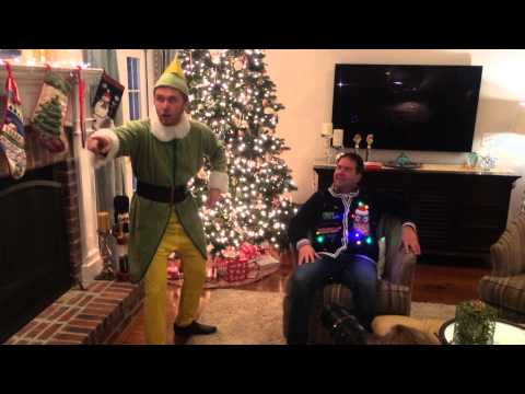 Buddy the Elf Surprise Christmas-gram @ dboy xmas party 2014