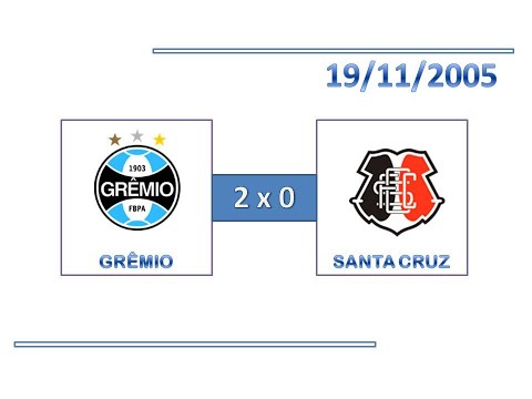 GOLS: Grêmio 2 x 0 Santa Cruz - 19/11/2005 - Campeonato Brasileiro Série B