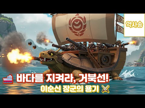 [역사동요] 이순신 장군 이야기 🐢⚔️ 바다를 지켜라, 거북선! | Korean History Song for Kids | 유아·초등 역사 애니메이션