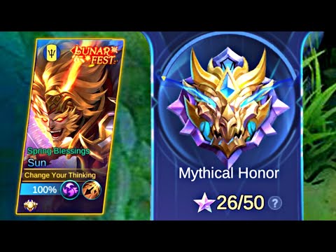 FINALLY!!MYTHICAL HONOR SUN😱  SUN EXP LANE 2023? | MLBB