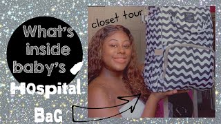WHAT TO PACK IN BABY'S 👶🏾 HOSPITAL BAG|  ORGANIZING BABYGIRL'S CLOSET