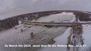 preview picture of video 'Walleye Run 2014? When?? A lot of Ice on the Maumee River in this aerial view from March 5th'