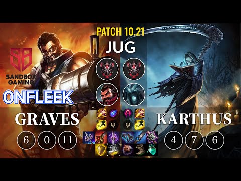 SB OnFleek Graves vs Karthus Jungle - KR Patch 10.21