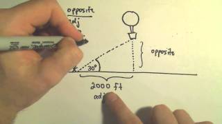 Finding the Height of an Object Using Trigonometry, Example 1