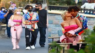 Disneyland date! Jaden Smith enjoys romantic Valentine’s Day out with model Sab Zada as they appear