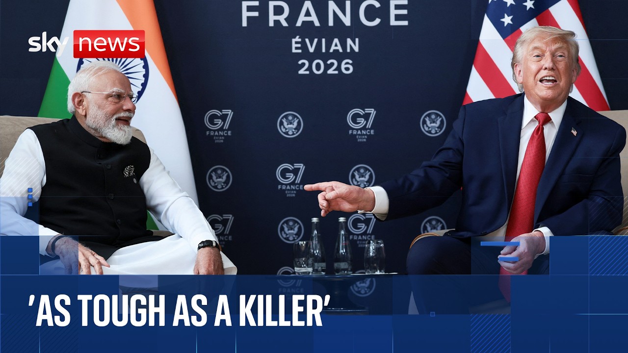 Video: Sky News covers Trump-Modi G7 meeting amid Iran deal talks