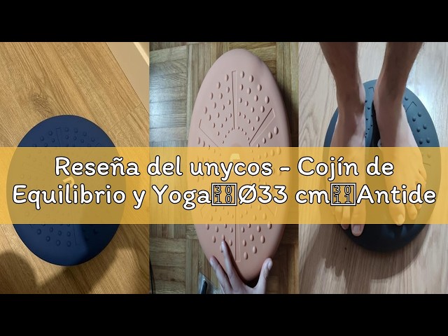 Vídeo relacionado con unycos - Cojín de Equilibrio y Yoga Antideslizante de 33 cm con Bombín de Aire, Propioceptivo e Hinchable, Soporte Lumbar, Semi Esfera para Fitness, Pilates, Rehabilitación (Rosa; PureZen)