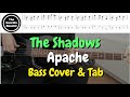 The Shadows APACHE Bass Cover With TABS