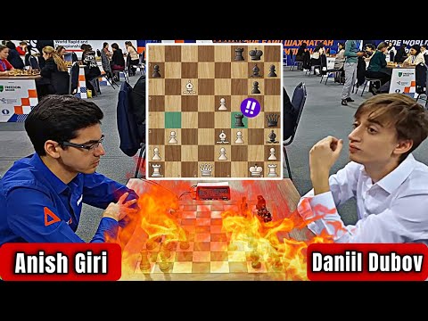 🔥 Dubov’s Masterpiece: A Brilliant Sacrifice Against Anish Giri! ♟️⚡