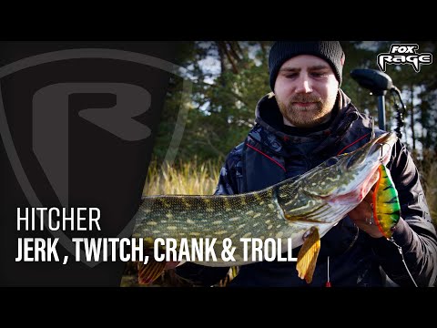 Fox Rage Hitcher Crank & Troll Lure - 10cm / 35g UV Silver Baitfish