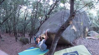 Video thumbnail of Romocop, 6a+. Can Boquet