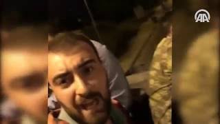 FETÖ'nün darbe girişimi esnasında tank üstünde darbecilerle mücadele anı