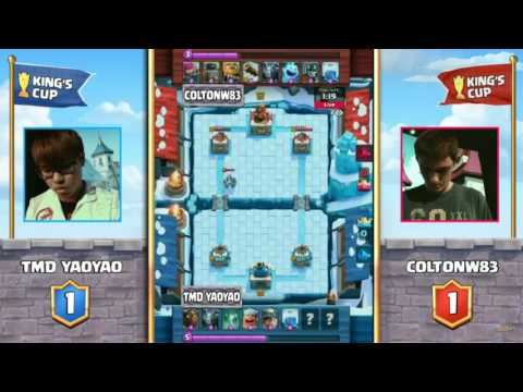 TMD YaoYao vs. COLTONw83, Game 3 FINAL - 2016 Clash Royale KING's CUP #ClashRoyale