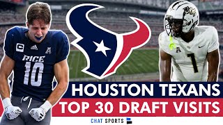 Houston Texans Draft Meeting Tracker: Texans Top 30 Visits Ft. Javon Baker & Luke McCaffrey